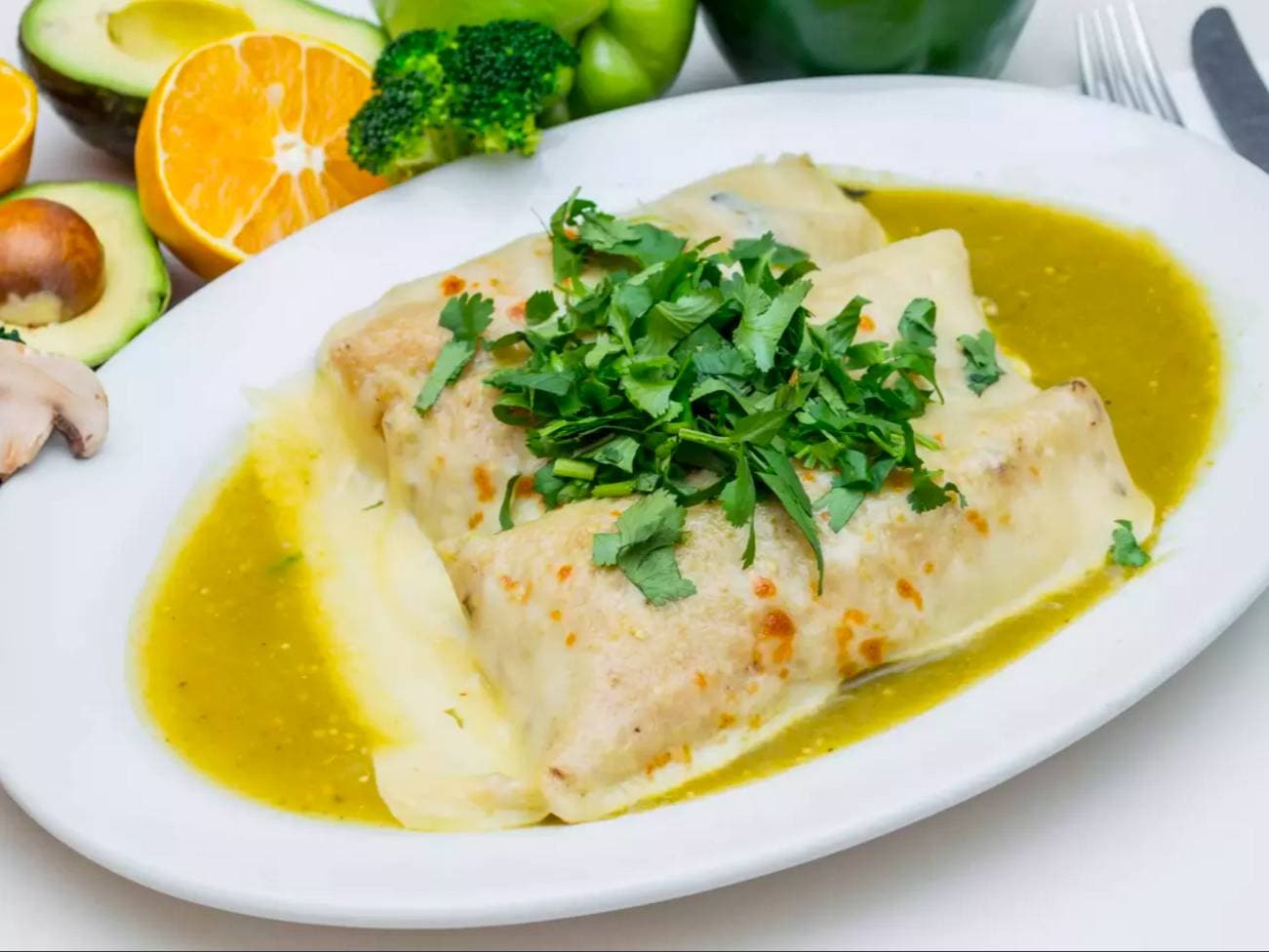Enchiladas Verdes Gratinadas