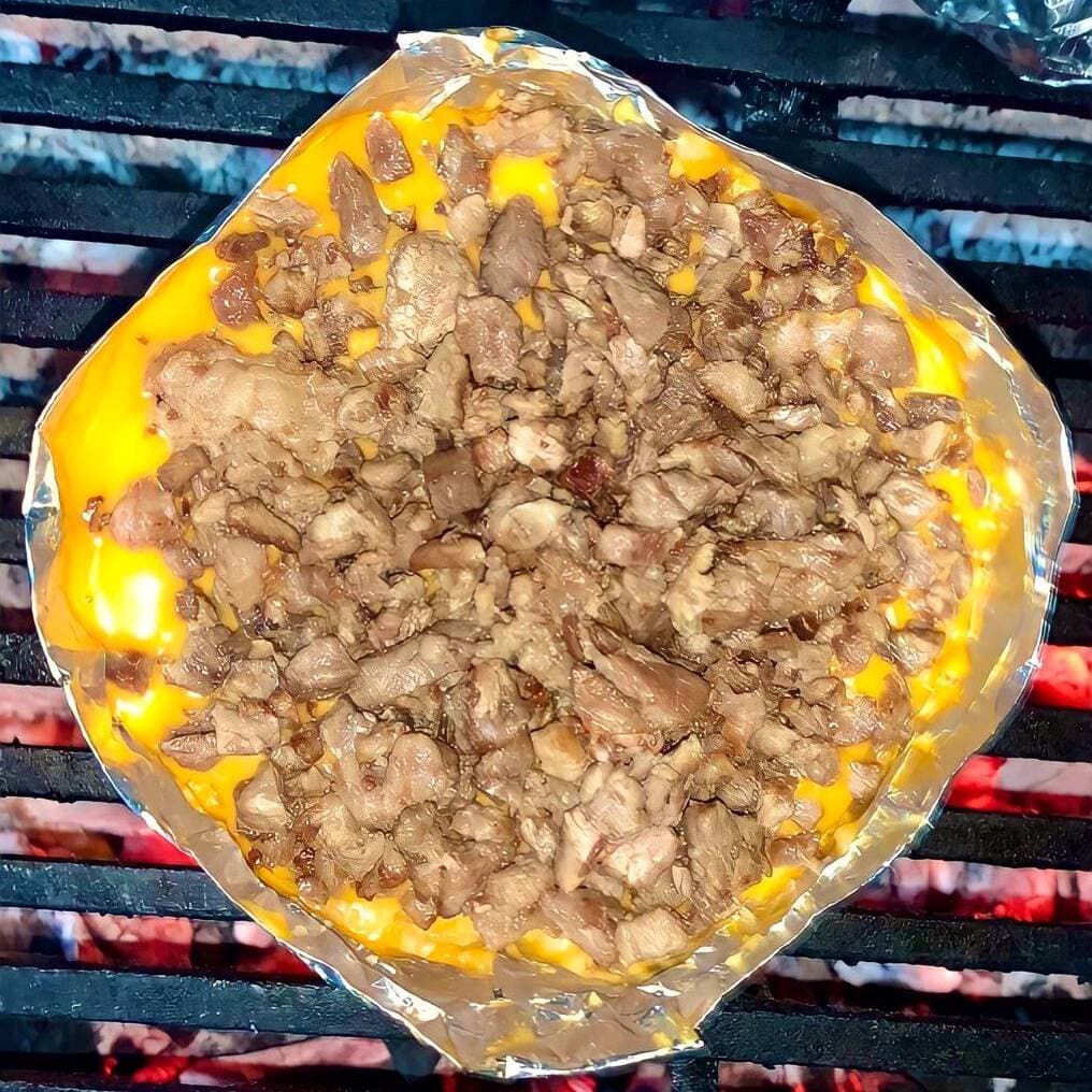 Papa Asada con Carne