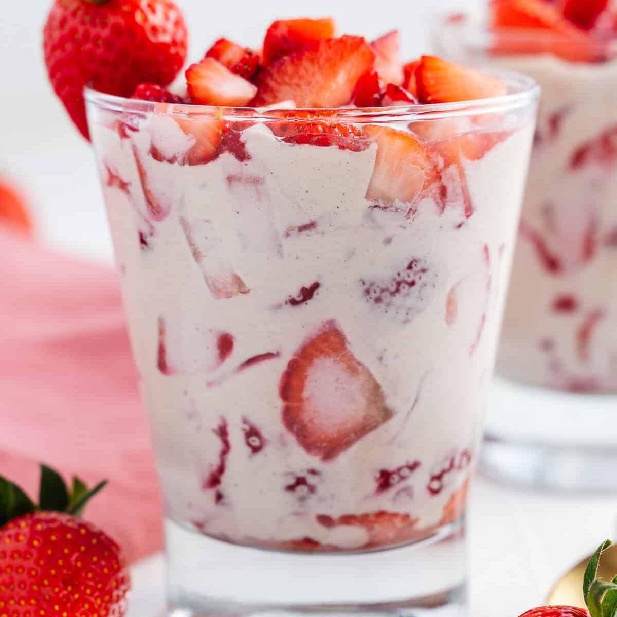 fresas con crema