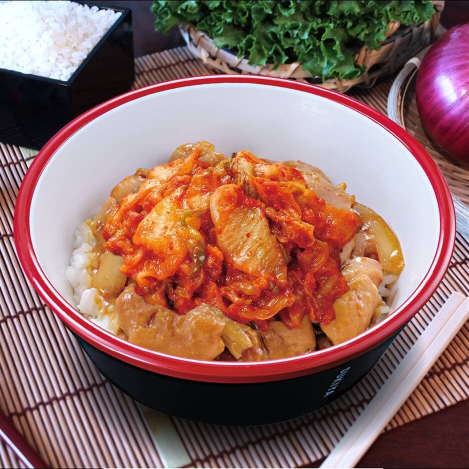 Pollo Donburi en Salsa de Ajo con Kimchi