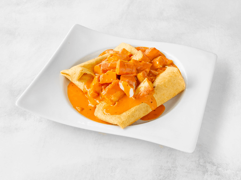 Crepe Palmitos de Cangrejo en Salsa Casa