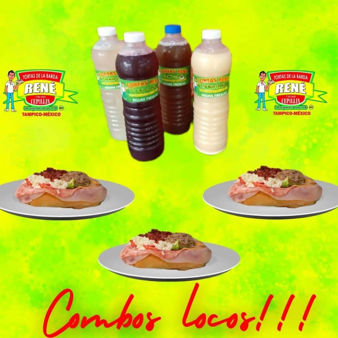 3 Tortas de la Barda + 2 Aguas de Sabor