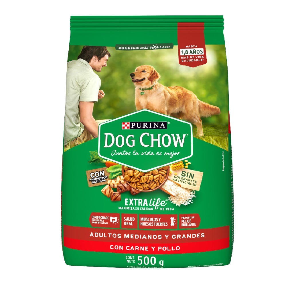 DOG CHOW ADULTO MED Y GRAN 500G