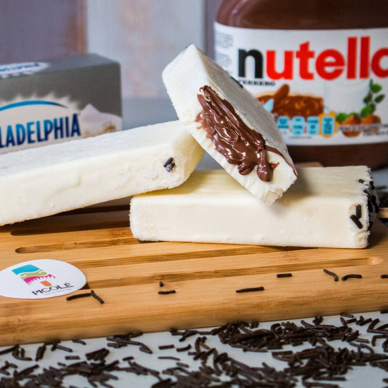 Paleta Philadelphia con Nutella
