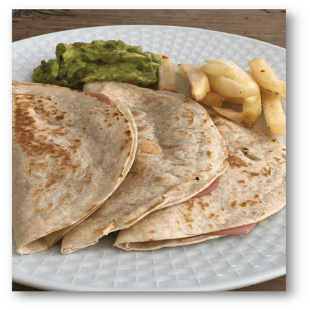 Burritas de Jamón y Queso con Papas a la Francesa