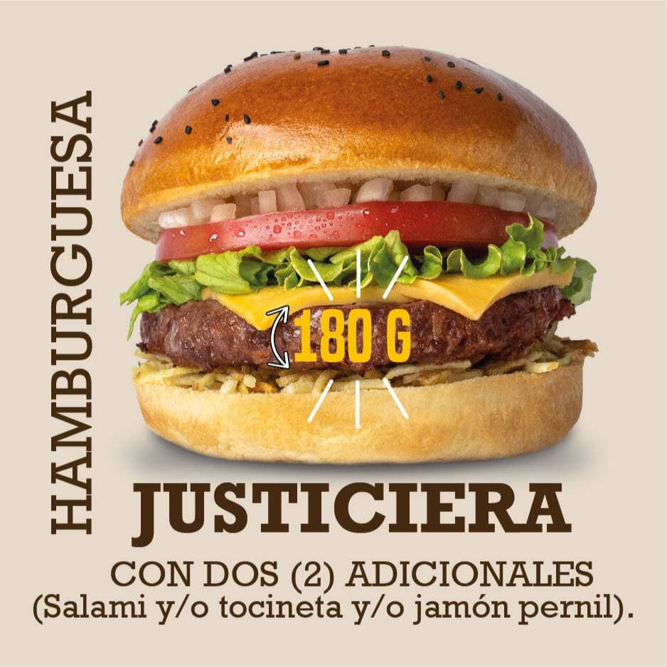 Hamburguesa Justiciera 180 g