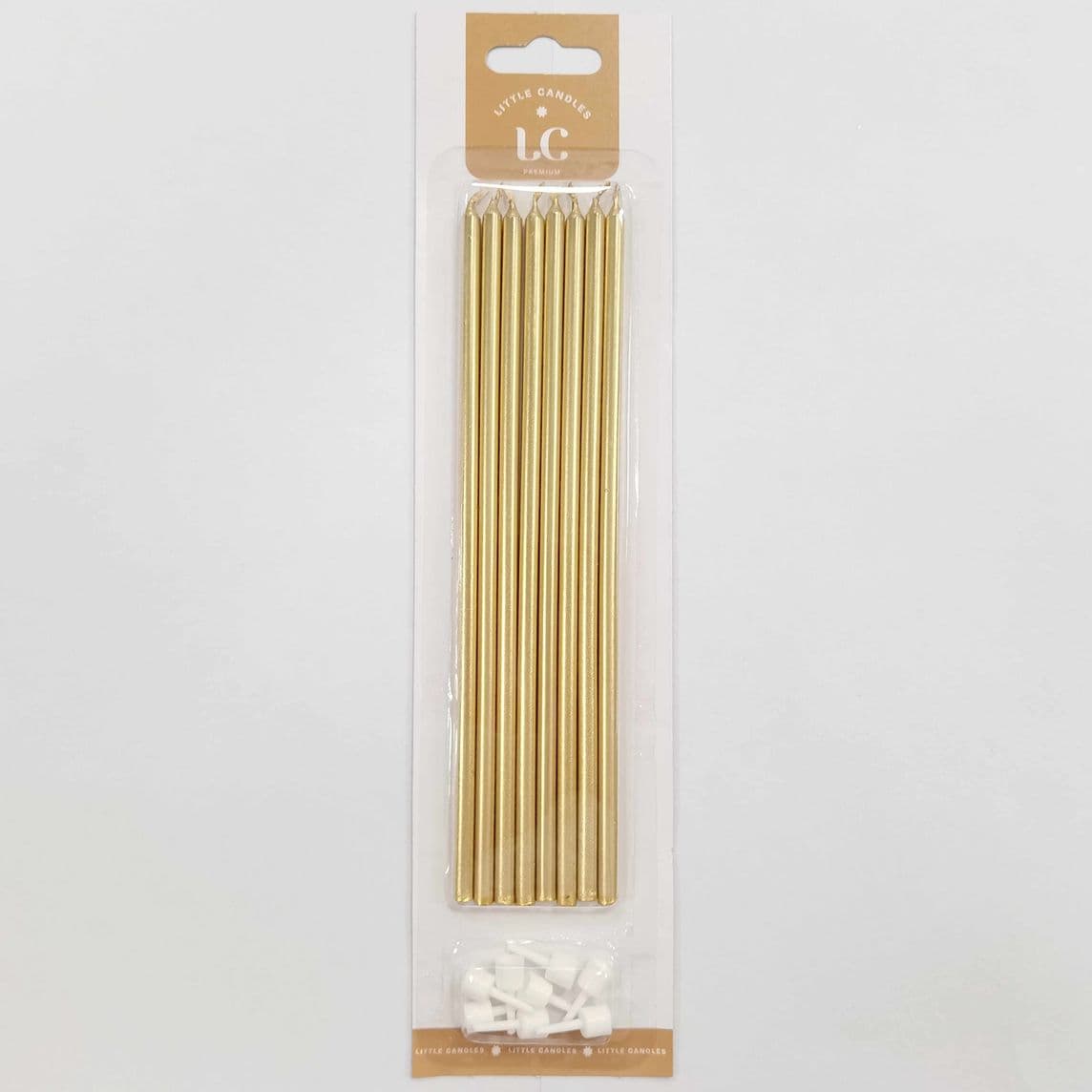 Velas largas oro