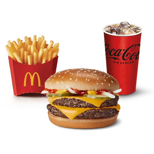 McTrío Mediano Cuarto Libra Doble con Queso