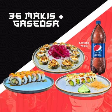 Combo 36 Makis Clásicos + PEPSI 750 ML