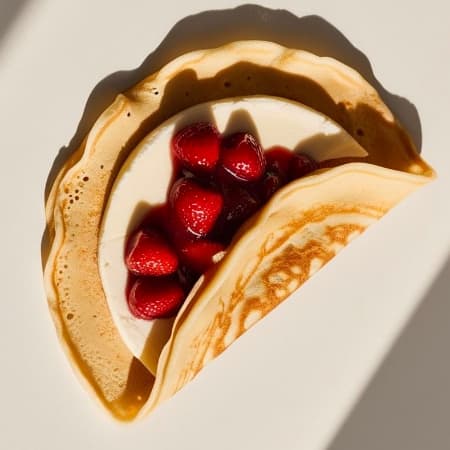 Crepa de Queso Philadelpia con Fresa