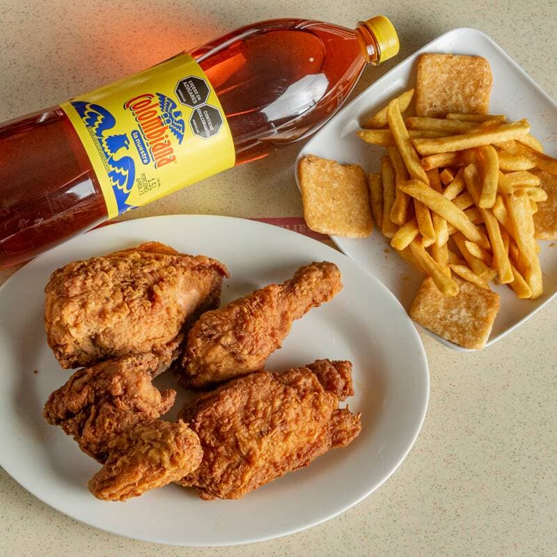 Medio Pollo Broaster + Gaseosa!