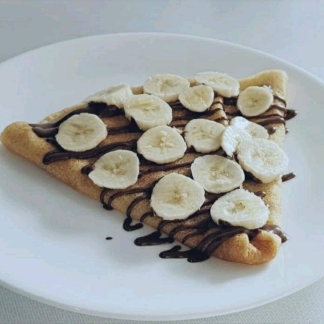Crepa rellena de nutella y platano