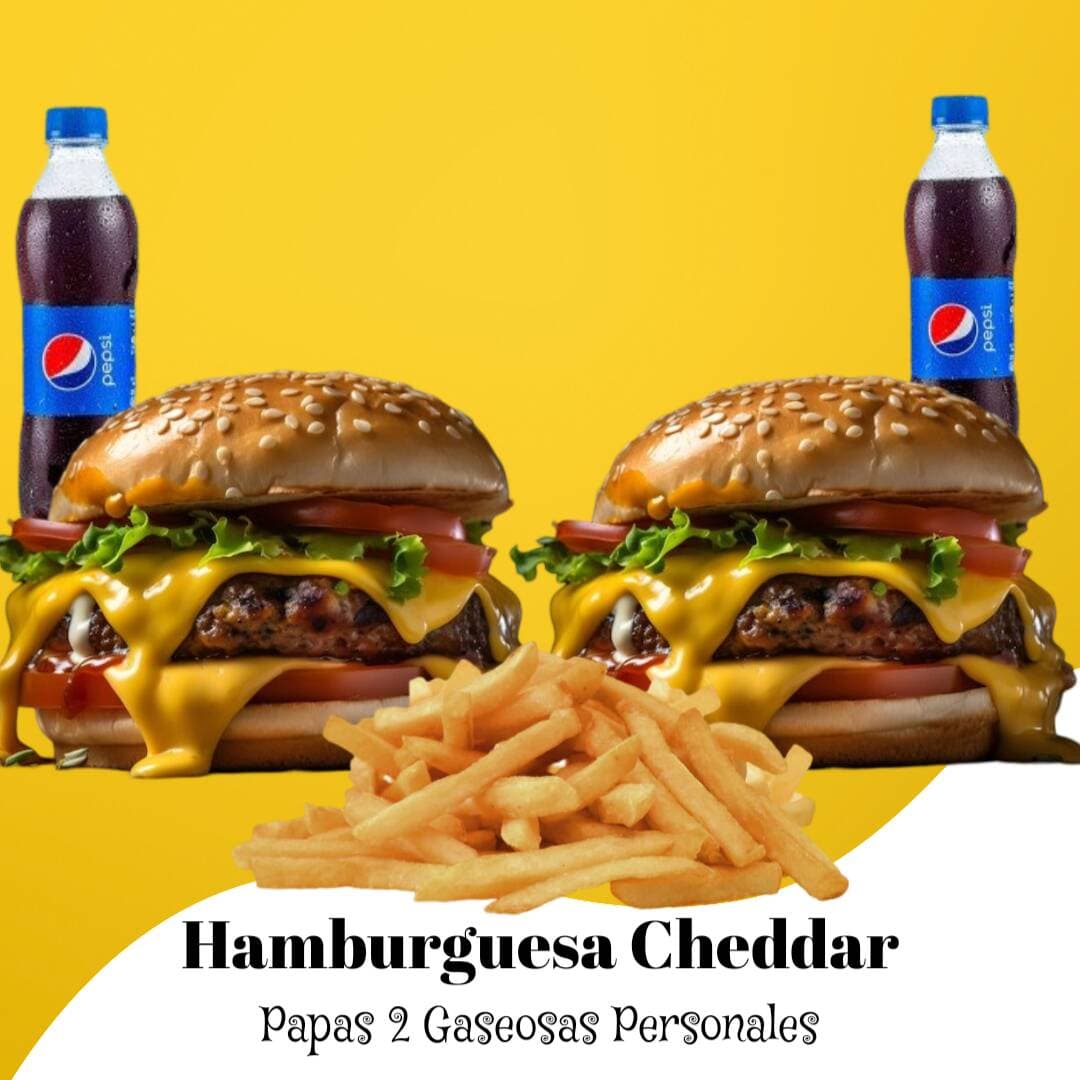 Hamburguesa de Res 2x1 Papa Francesa+2 Bebida 250m