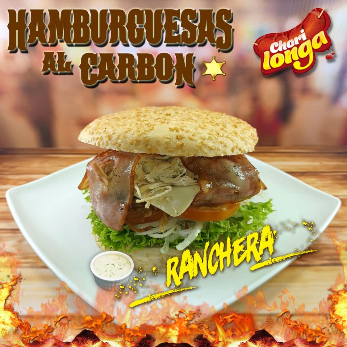 Hamburguesa RANCHERA al Carbón