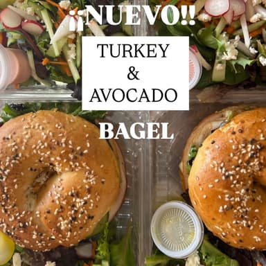 BAGEL DE PAVO CON AGUACATE