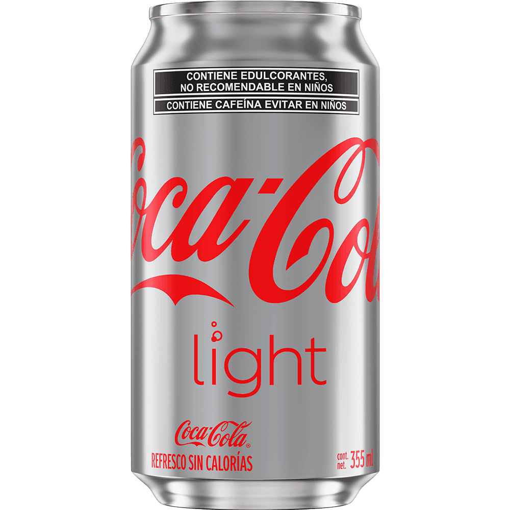 Refresco CocaCola 355 ml lata light