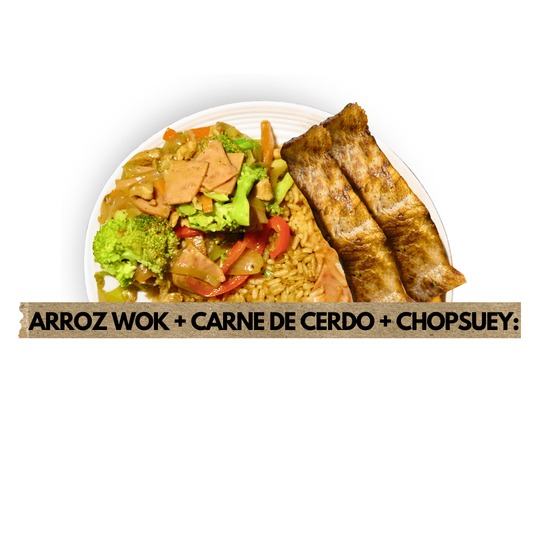 POKE WOK (ARROZ WOK + CARNE DE CERDO + CHOPSUEY)
