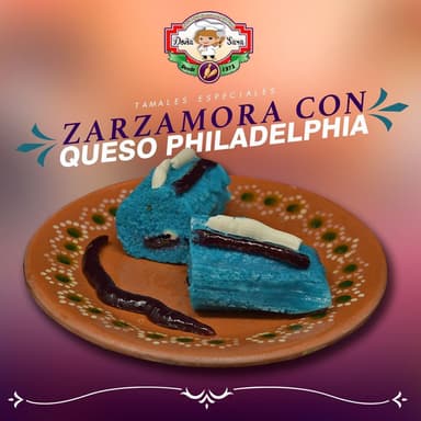 Tamal de Zarzamora con Queso Philadelphia