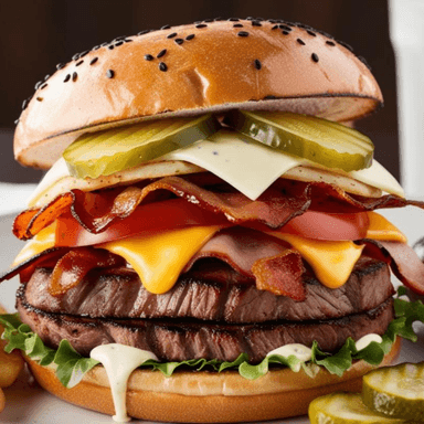 Gde. Asada/Guacamole/Tocino/Jamón y Papas Fritas.