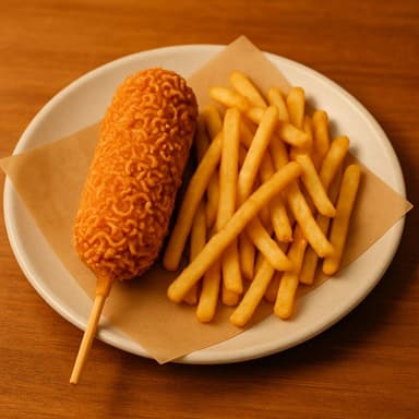 Banderilla Coreana Con Ramen Y Papas