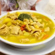 Sopa de mondongo + Arroz blanco.