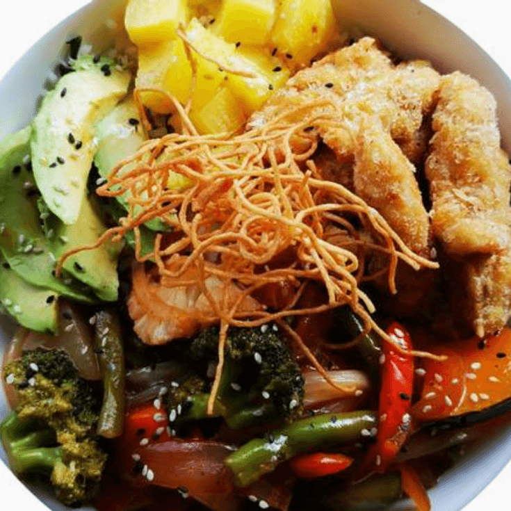 Bowl camarón agridulce