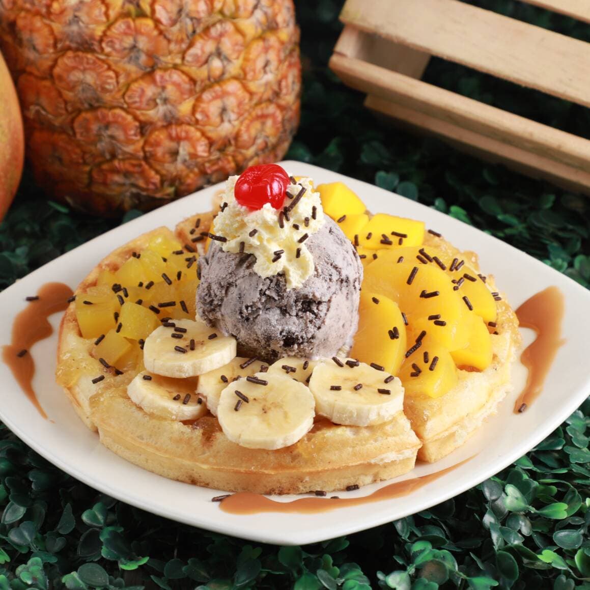 Waffle Frutos Amarillos