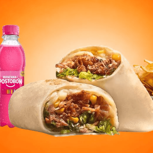 Wrap de Pollo + Papas + GASEOSA 500Ml