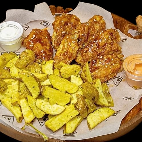 Alita Broaster 12 uds con Papas Nativas y Pepsi 1l