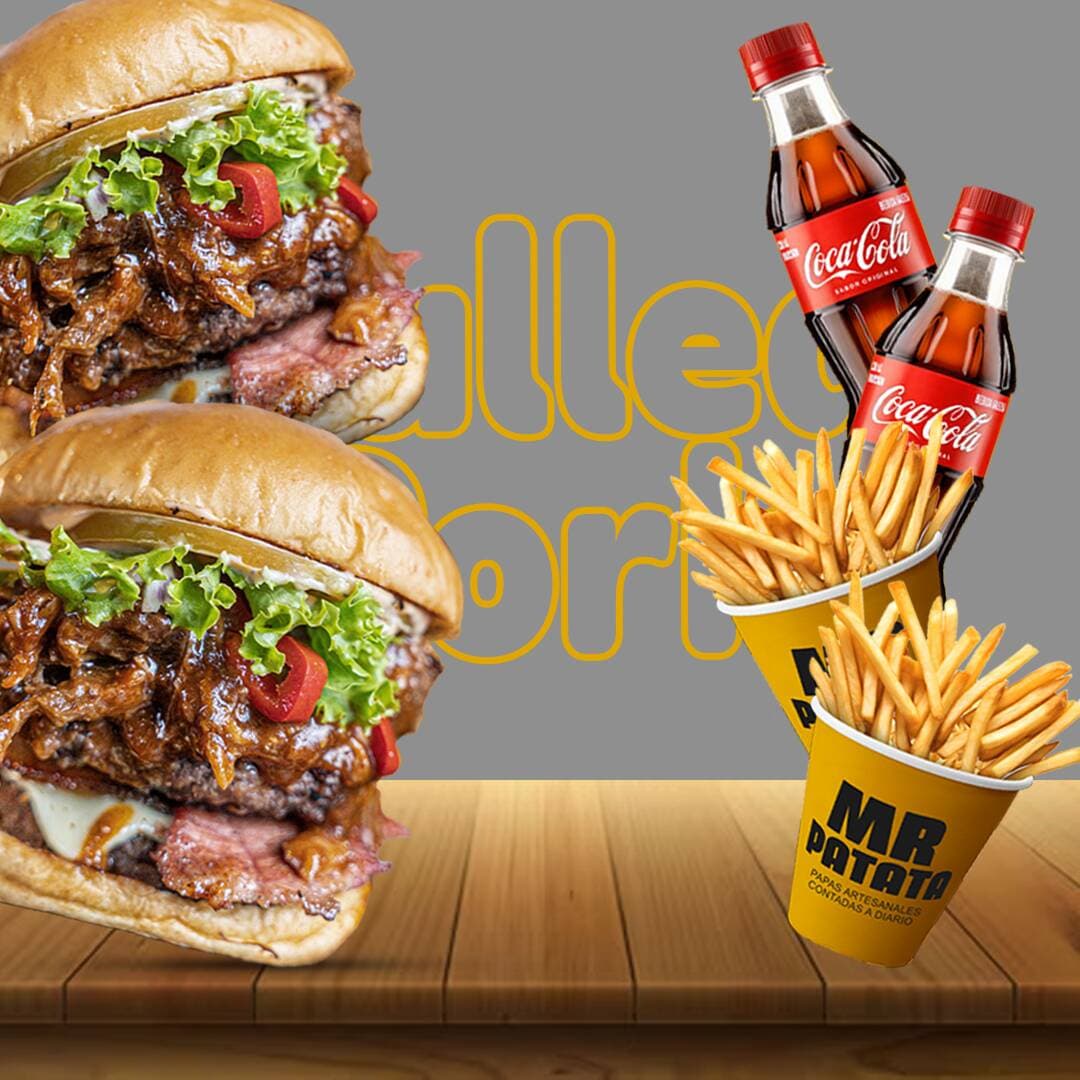 DUO Burgers Mr Pulled Pork con Gaseosa