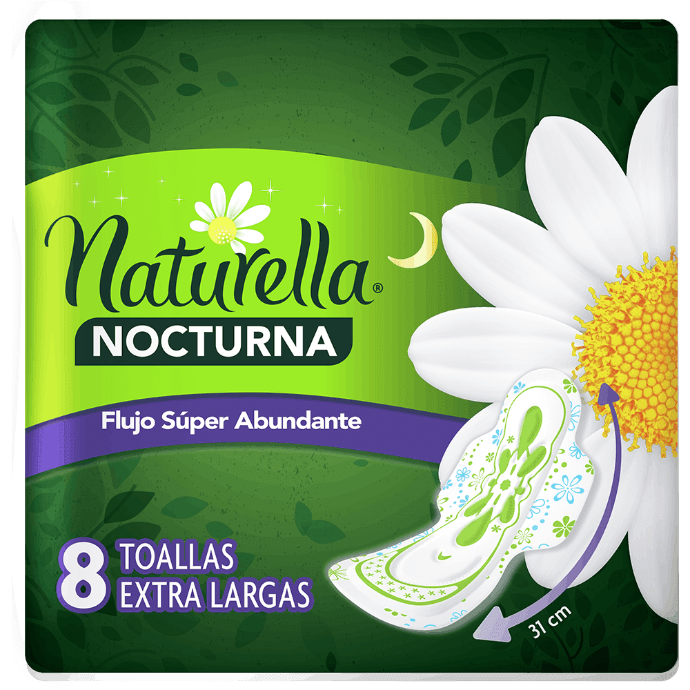 Naturella Nocturna con alas 8 pzas