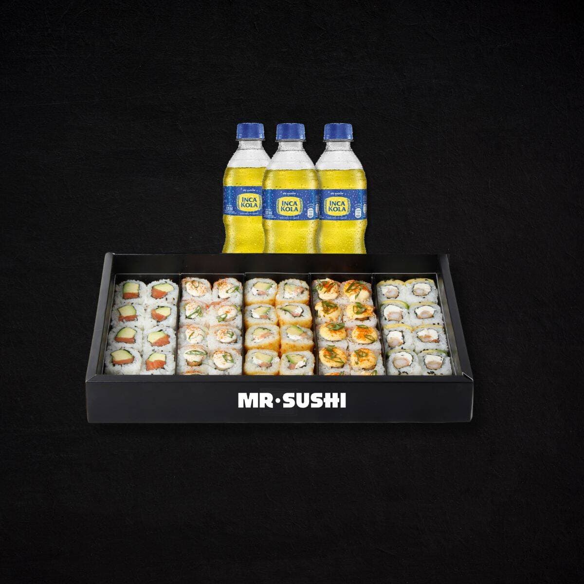 Combo Maki Box 50 Piezas + 3 Bebidas 300ml