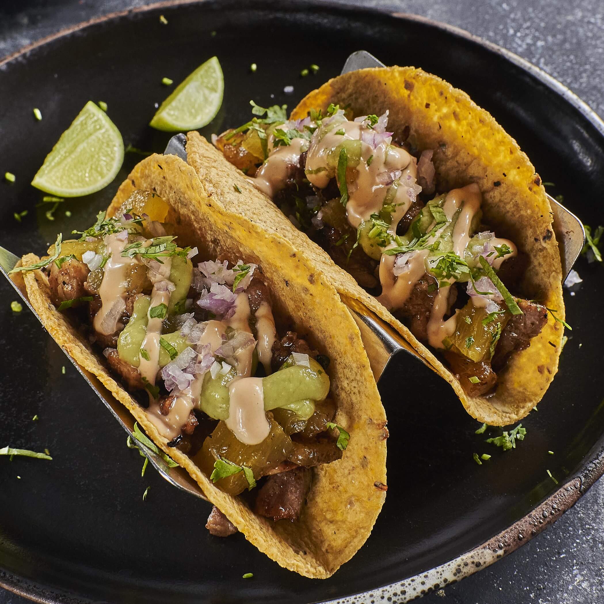 Tacos de cerdo al pastor