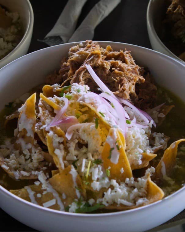Chilaquiles Verdes con Barbacoa