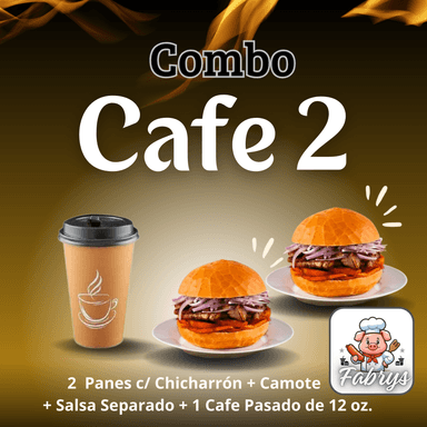 Combo Cafe 2 - 2 Panes + 1 Cafe Pasado