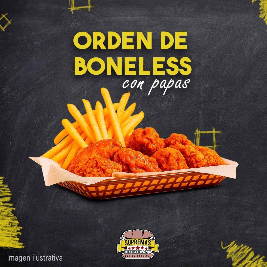 Orden de Boneless con Papas