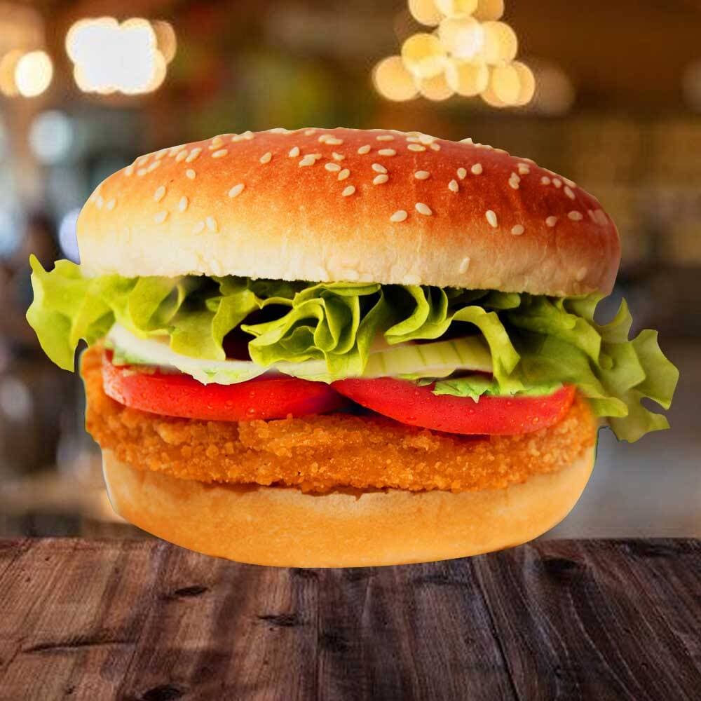 Hamburguesa de Pollo con Papas a la Francesa