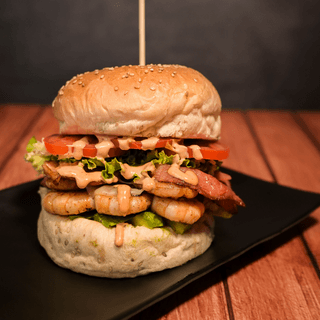 Hamburguesa Camarón con Tocino