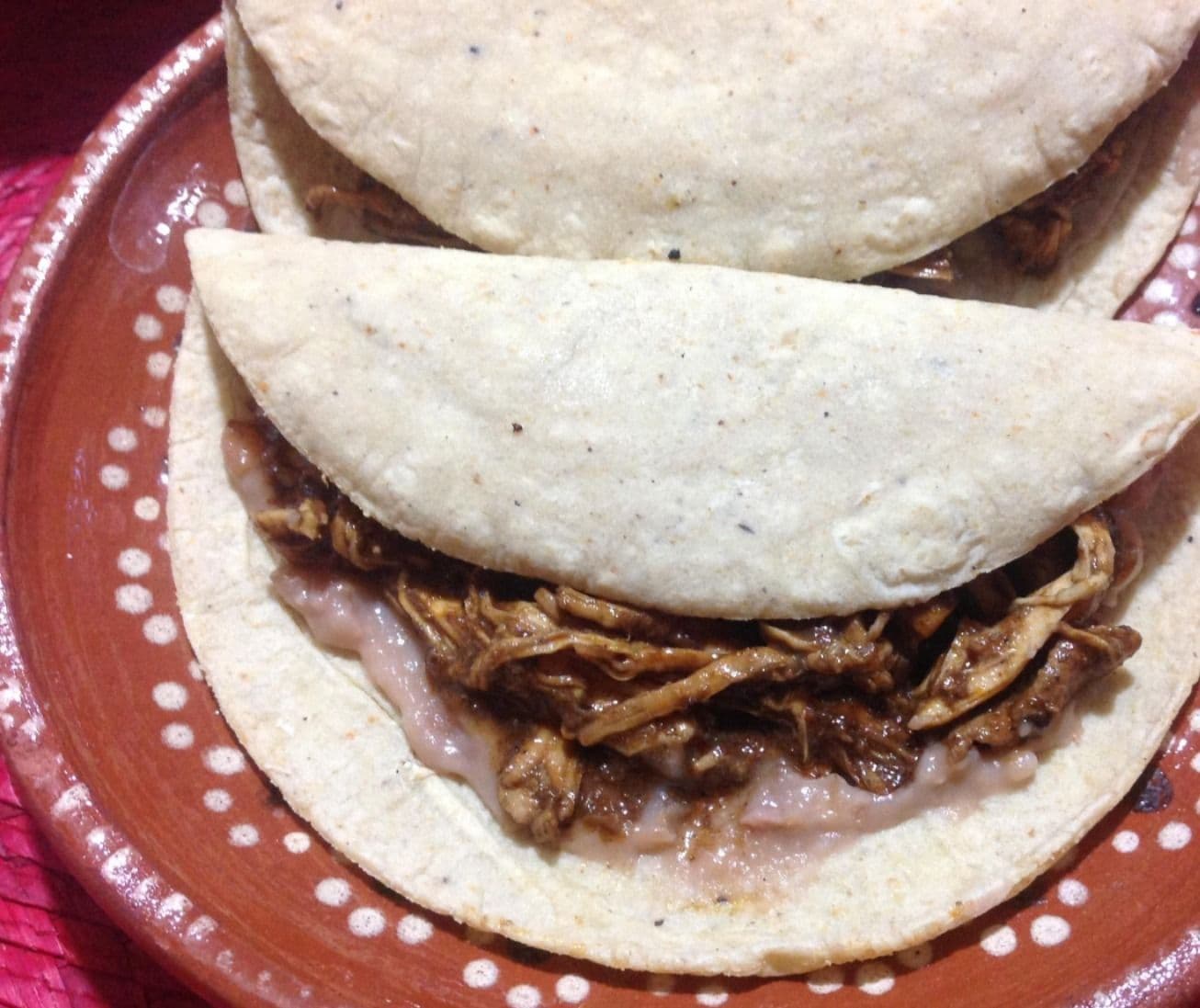 Taco de Pollo con Mole