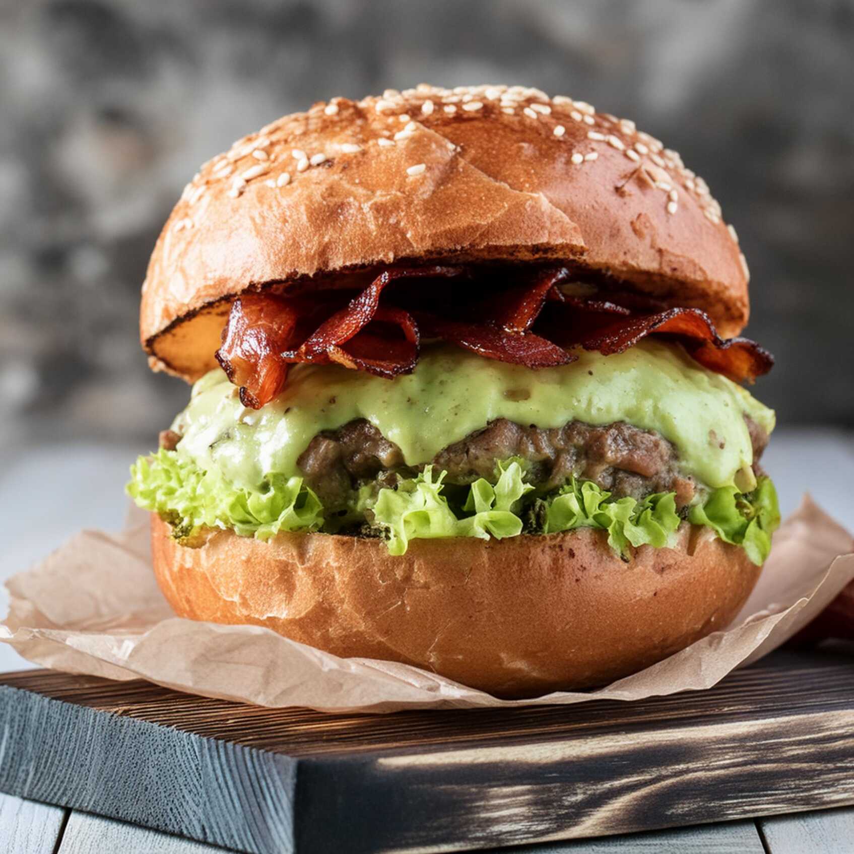 Hamburguesa Guacamole (CON PAPAS)