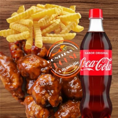 Boneless BBQ, Papas y Coca Cola 600 Ml
