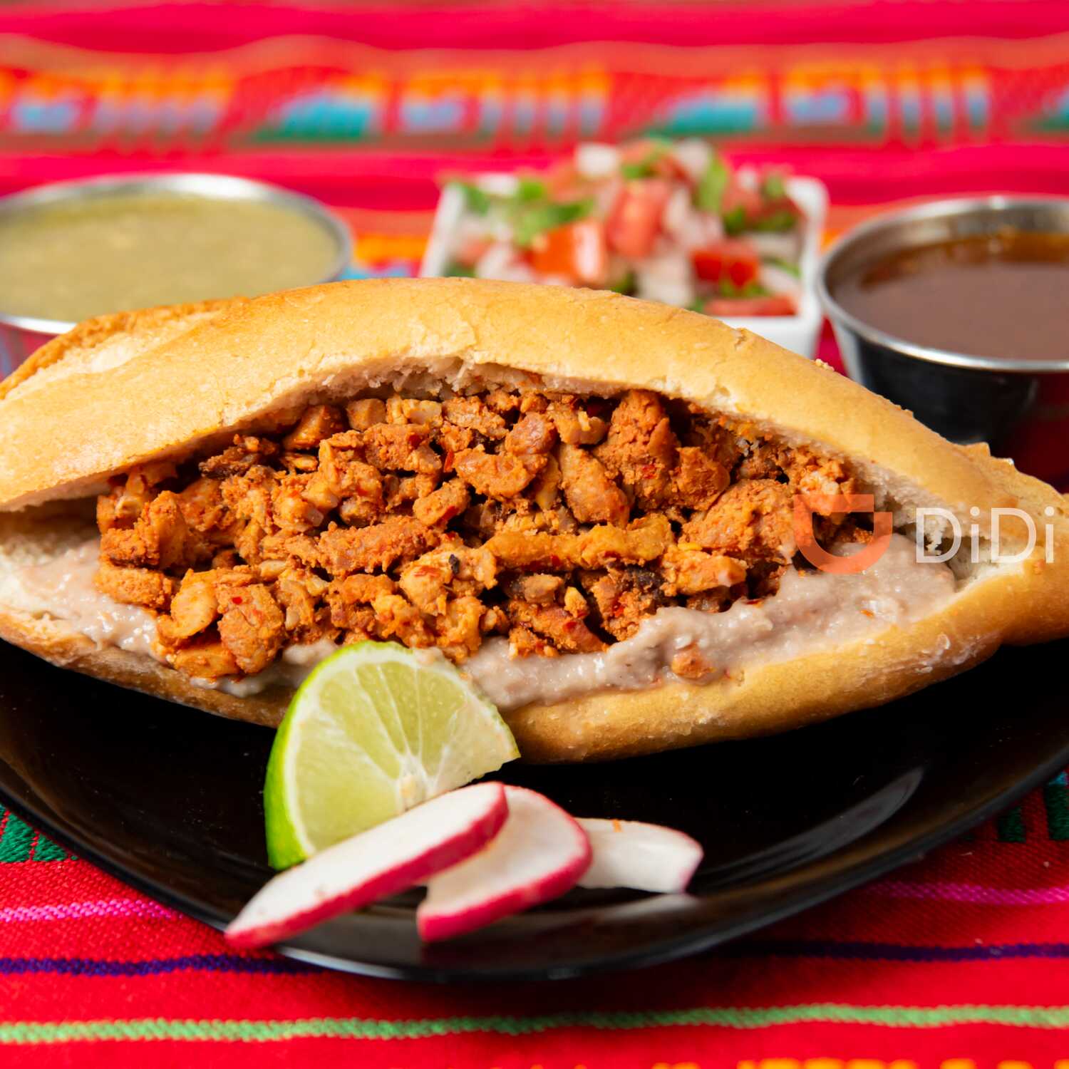 lonche de pastor + agua fresca