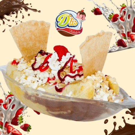 Banana Split Especial Queso Coco y Maní