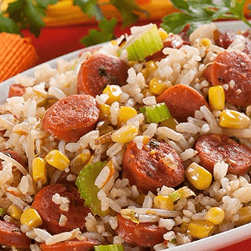 Arroz Chorizo y Maíz