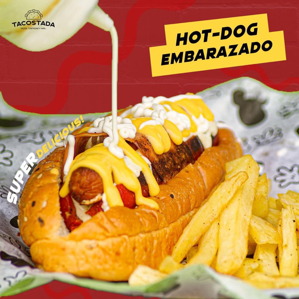 Hot Dog Embarazado con Papas