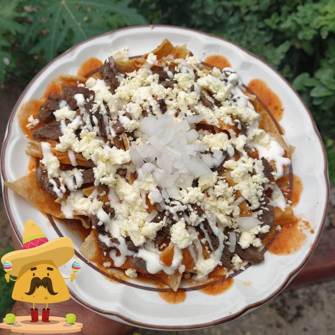 Chilaquiles con Carne Asada