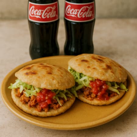 Combo PAREJA: 2 Gorditas + 2 Refrescos