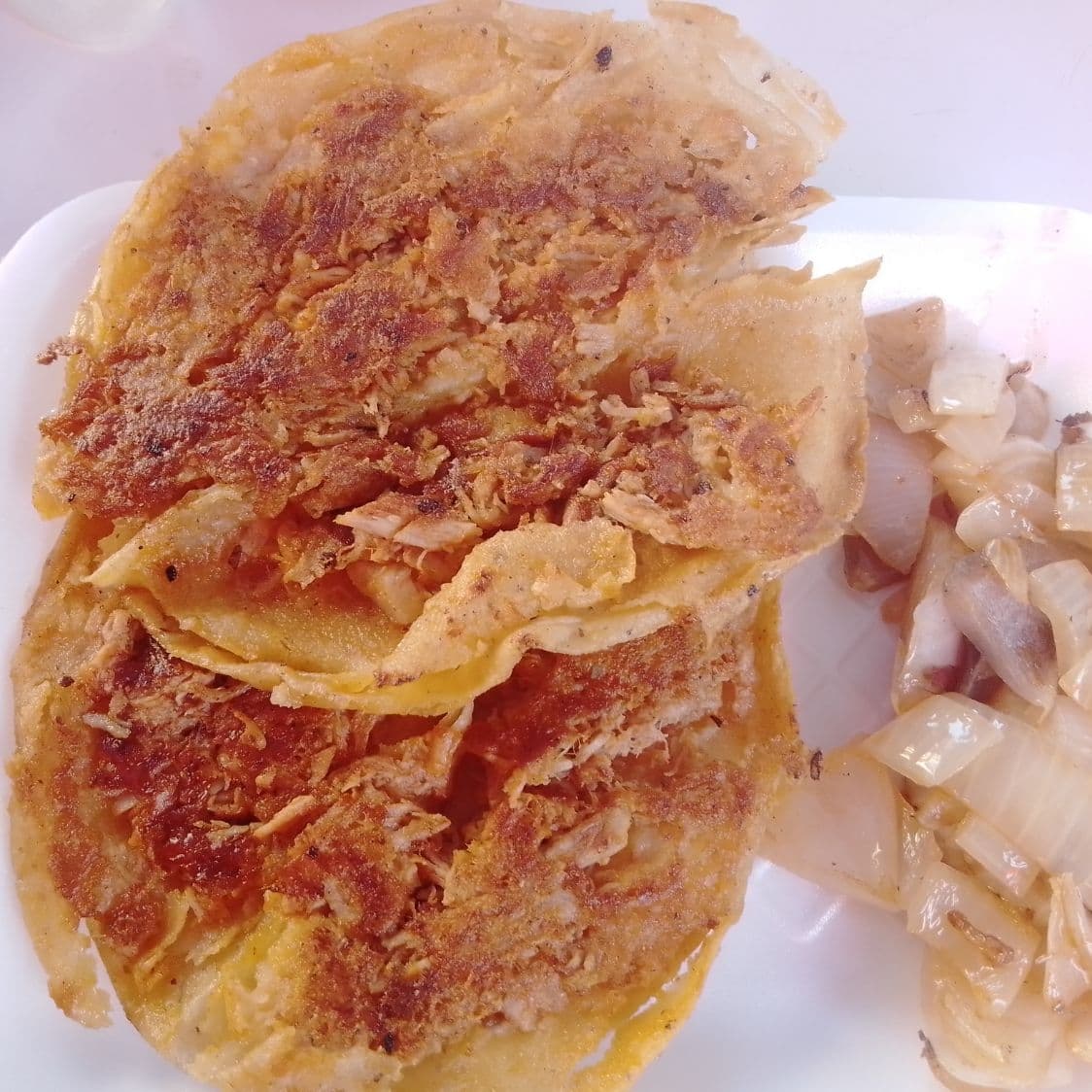 Taco boltiado con queso.