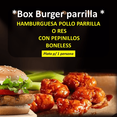 Box Burger Parrilla Paquete Individual