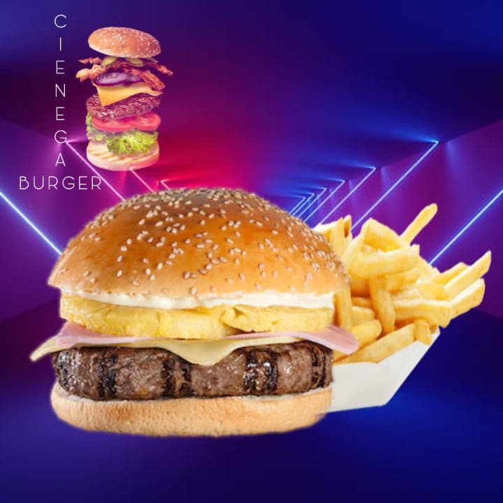 Burger Hawaiana con Papas 60g